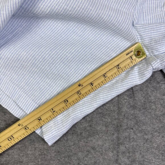 Saks Fifth Avenue Shorts Mens 40 Blue Linen Sky Resort Dressy Beach Lightweight - Picture 7 of 10